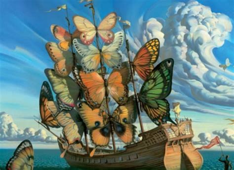 ship with butterfly sails salvador dali